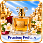 Premium Perfume with Golden Lotus